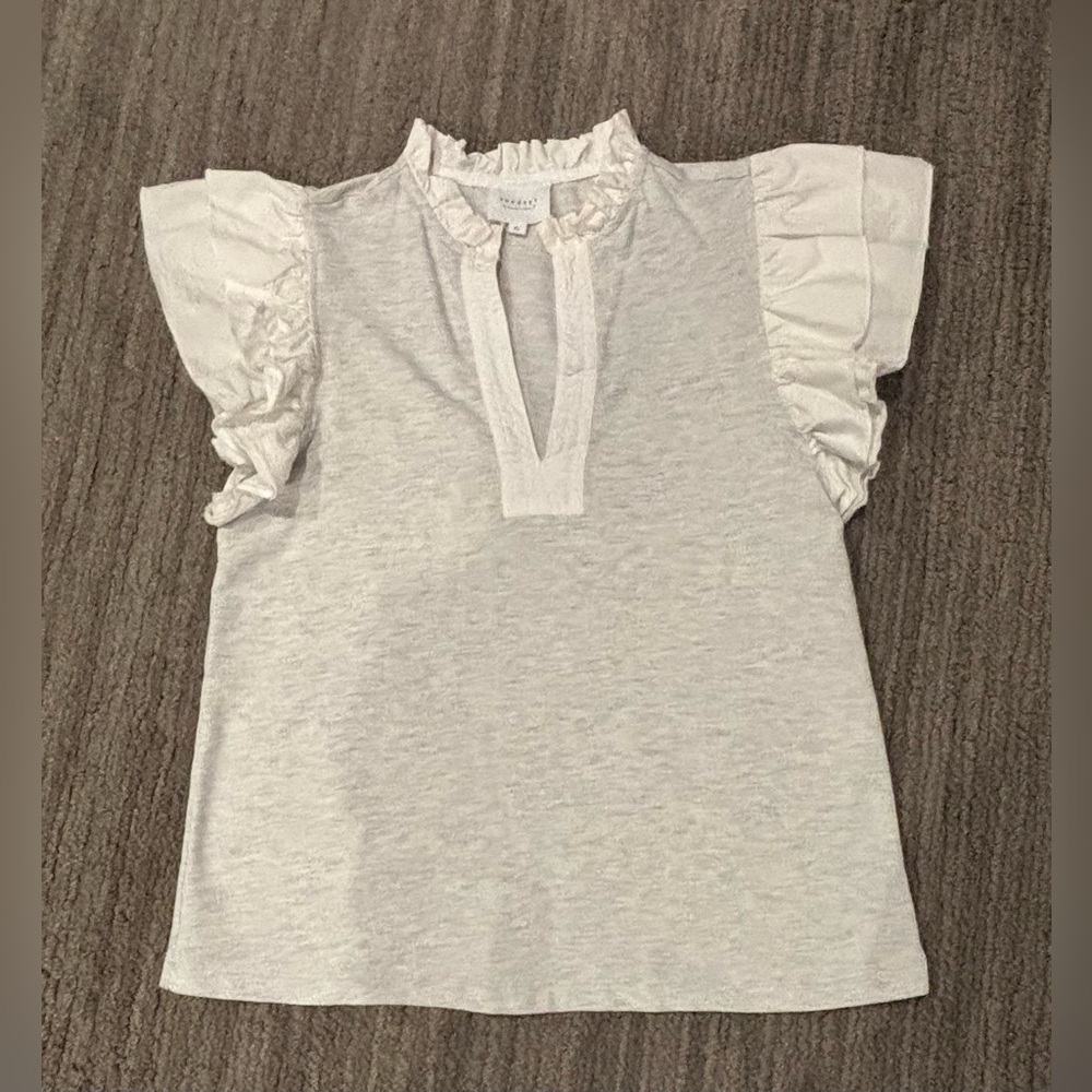 Sundays Ruffled Sleeve Top - Picture 2 of 10